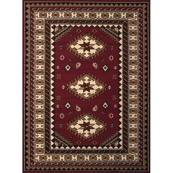 Rlm Distribution 7 ft. 10 in. x 10 ft. 6 in. Dallas Tres Oversize Rug, Burgundy HO1644744 - main